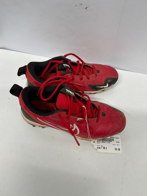 Vist Large View of Product Image Which is Used Nike TROUT BB/SB Cleats Red Youth 06.0