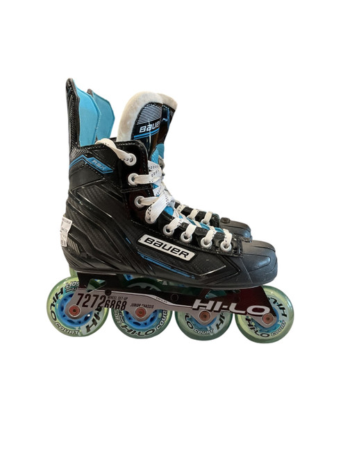 Vist Large View of Product Image Which is Used Bauer RSX SZ 4 Junior Aggressive Skates Black Junior 04