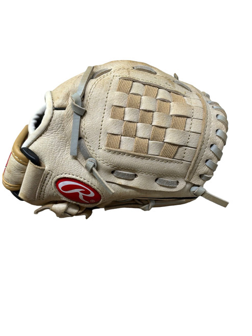 Vist Large View of Product Image Which is Used Rawlings HIGHLIGHT H100BC BB/SB Glove RH Throw Tan 10"