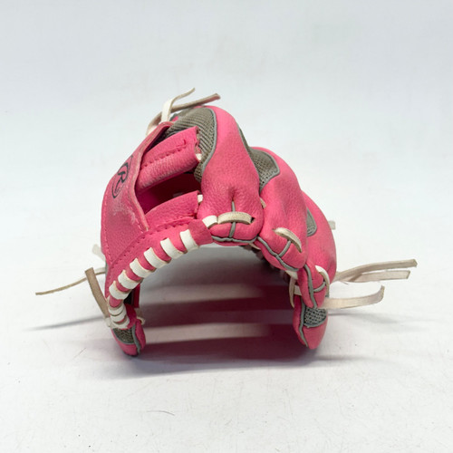 Vist Large View of Product Image Which is Used Rawlings PLAYERS SERIES PL90PSM BB/SB Glove T-ball Pink 9"