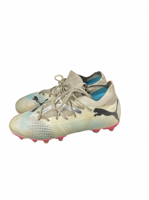 Vist Large View of Product Image Which is Used Puma Soccer Cleats White Junior 04