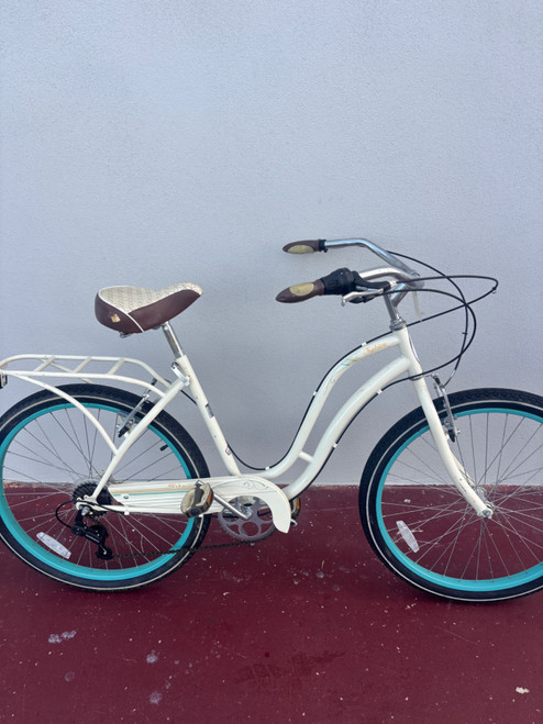 Vist Large View of Product Image Which is Used Schwinn FAIRHAVEN Cruiser Bike Womens Tan 17-18" - MD  Frame