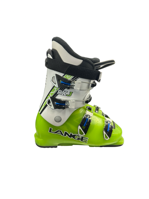 Vist Large View of Product Image Which is Used Lange RXJ Boys DH Ski Boot White 255 MP - M07.5 - W08.5