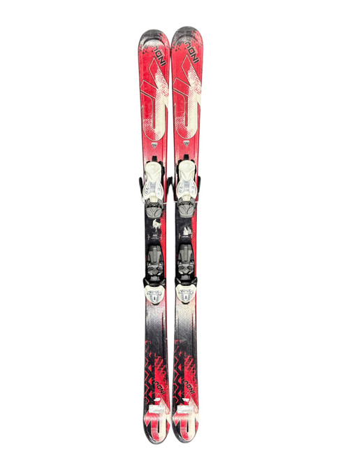 Vist Large View of Product Image Which is Used K2 INDY Boys DH Ski/Binding Red 136 cm
