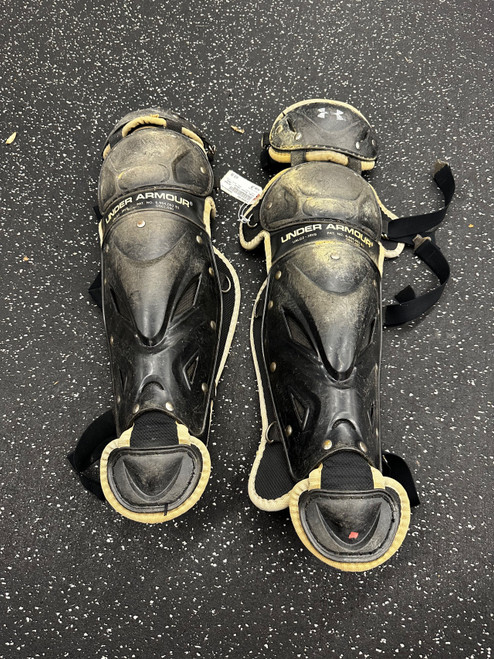 Vist Large View of Product Image Which is Used Under Armour UALG2 - JRVS Catchers Leg Guards Black Junior