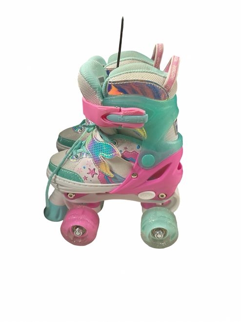 Vist Large View of Product Image Which is Used NEMONE ROLLER SKATES Junior Roller Quad Skates Teal Adjustable