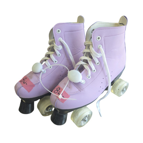 Vist Large View of Product Image Which is Used WOMENS QUAD SKATES 8 Senior Roller Quad Skates Purple Senior 8