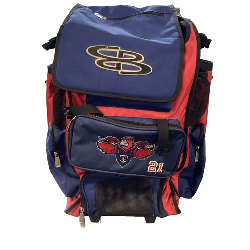 Vist Large View of Product Image Which is Used BoomBah BOOMBAH CATCHERS ROLLING BAG BB/SB Player Wheeled Bag Red
