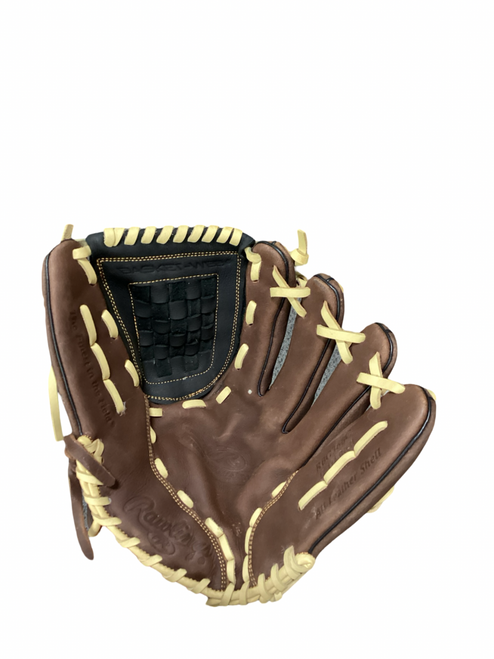 Vist Large View of Product Image Which is Used Rawlings THE MARK OF A PRO BB/SB Glove RH Throw Brown 12 1/2"
