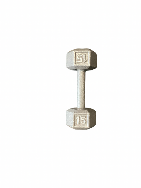 Vist Large View of Product Image Which is Used Hex Dumbbell (Each) 15 lb