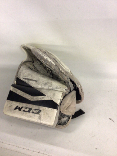 Vist Large View of Product Image Which is Used CCM YT FLEX Junior Goalie Catcher White