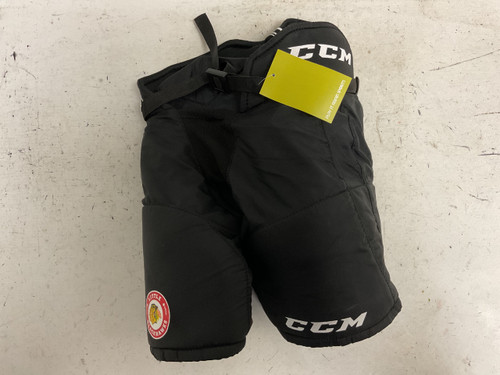 Vist Large View of Product Image Which is Used CCM LTP LITTLE BLACKHAWKS Youth Pant Black LG