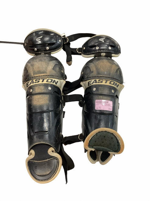Vist Large View of Product Image Which is Used Easton YOUTH SHINGUARDS Catchers Leg Guards Black Youth