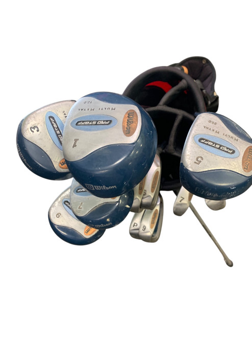 Vist Large View of Product Image Which is Used Wilson PROSTAFF Womens Package Set RH Navy Blue 11 Piece