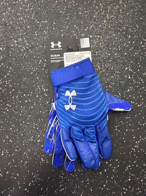 Vist Large View of Product Image Which is Used Under Armour BLUR FB GLOVES NEW FB Gloves Royal Blue LG