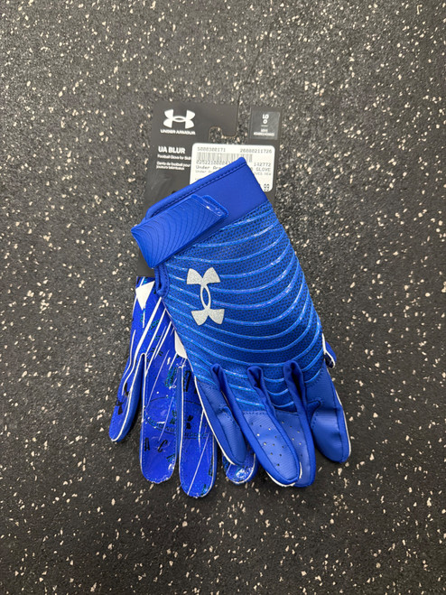 Vist Large View of Product Image Which is Used Under Armour BLUR FB GLOVES NEW FB Gloves Royal Blue LG