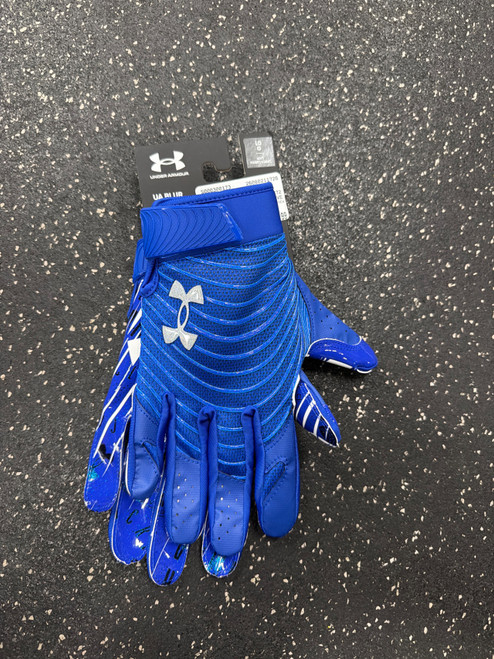 Vist Large View of Product Image Which is Used Under Armour BLUR FB GLOVES NEW FB Gloves Royal Blue LG