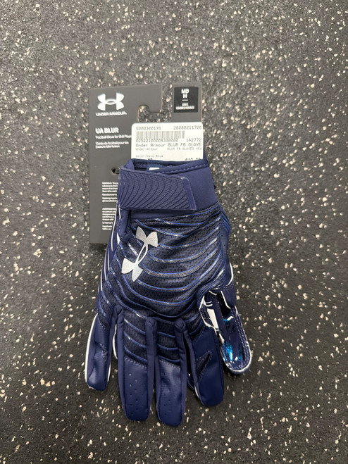 Vist Large View of Product Image Which is Used Under Armour BLUR FB GLOVES NEW FB Gloves Navy Blue MD