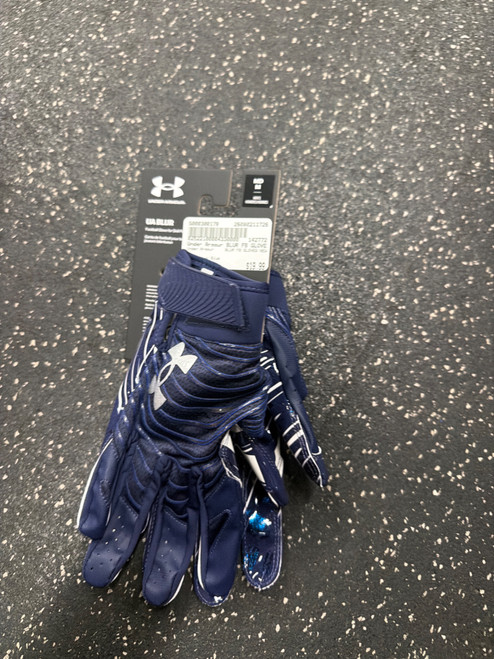 Vist Large View of Product Image Which is Used Under Armour BLUR FB GLOVES NEW FB Gloves Navy Blue MD