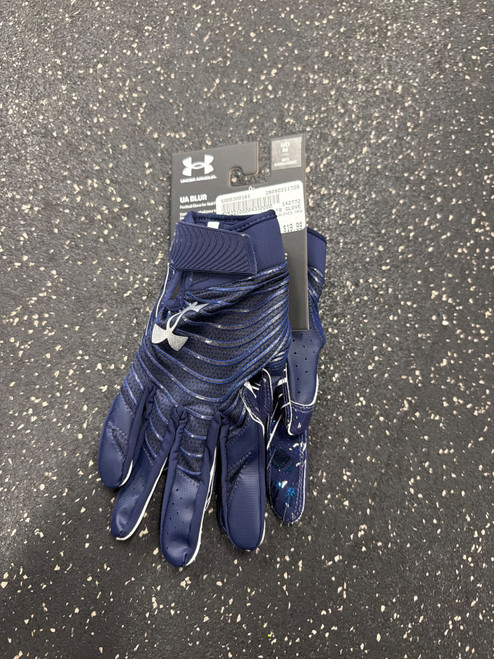 Vist Large View of Product Image Which is Used Under Armour BLUR FB GLOVES NEW FB Gloves Navy Blue MD
