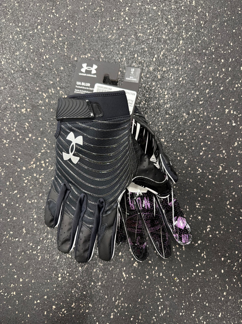 Vist Large View of Product Image Which is Used Under Armour BLUR FB GLOVES NEW FB Gloves Black LG