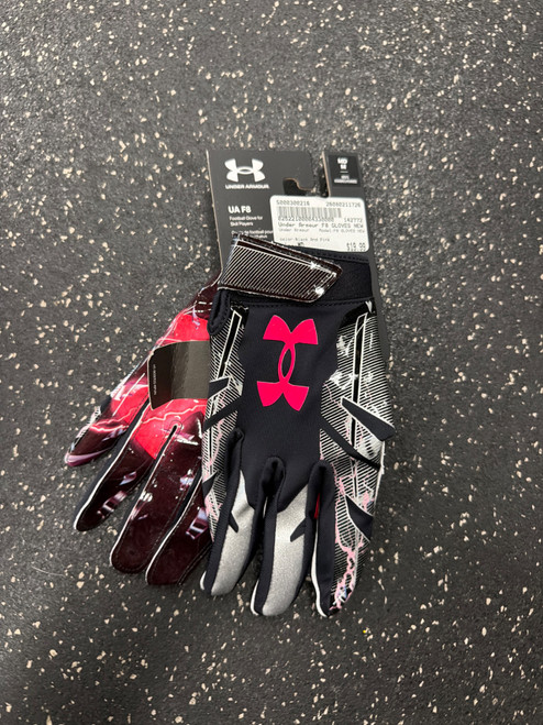 Vist Large View of Product Image Which is Used Under Armour F8 GLOVES NEW FB Gloves Black And Pink MD