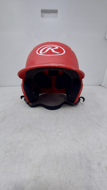 Vist Large View of Product Image Which is Used Rawlings 6 3/8 - 7 1/8 Batting Helmet No Mask Red SM