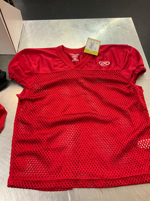 Vist Large View of Product Image Which is Used Rawlings PRACITCE JERSEY FB Top Youth Red MD