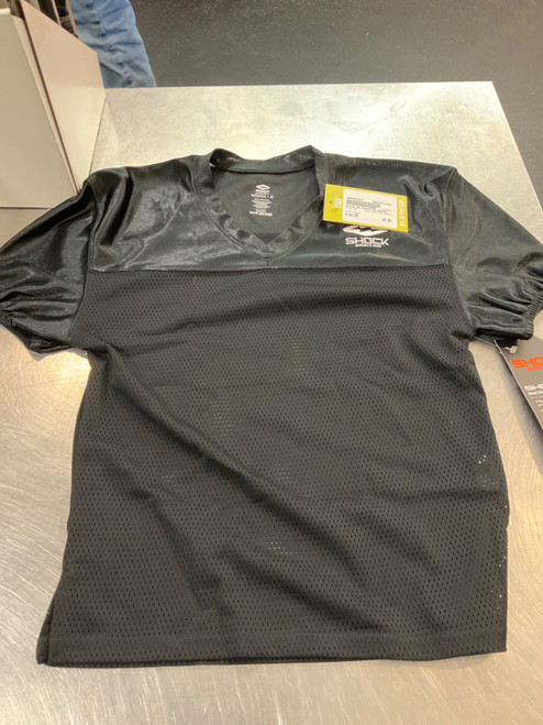 Vist Large View of Product Image Which is Used Shock DR PRACTICE JERSEY FB Top Youth Black SM