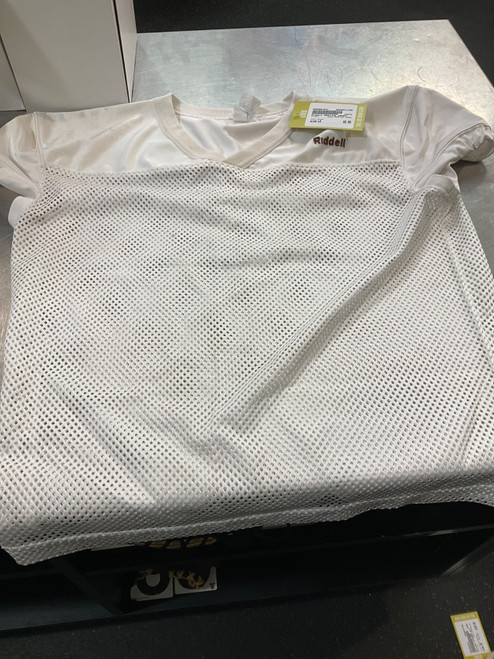 Vist Large View of Product Image Which is Used Riddell PRACTICE JERSEY FB Top Youth White LG