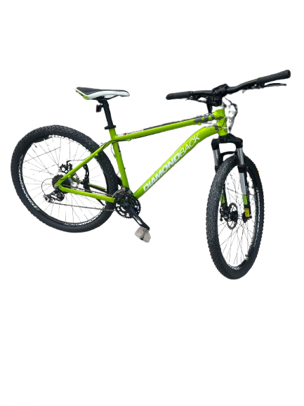 Vist Large View of Product Image Which is Used Diamondback AXIS XE 27.5 Mountain Bike Mens Neon Green 43-47cm - 17-18" - MD Frame