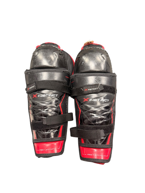 Vist Large View of Product Image Which is Used Bauer VAPOR INSTINCT Junior Shin Guards Black 12"