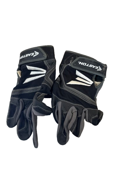 Vist Large View of Product Image Which is Used Easton BB/SB Batting Gloves Black SM