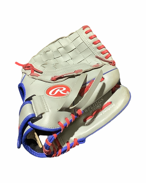 Vist Large View of Product Image Which is Used Rawlings PLAYER SERIES BB/SB Glove RH Throw Grey 11 1/2"