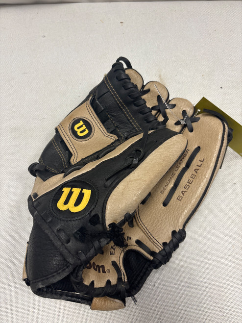 Vist Large View of Product Image Which is Used Wilson A0450 BB/SB Glove RH Throw Tan 12"