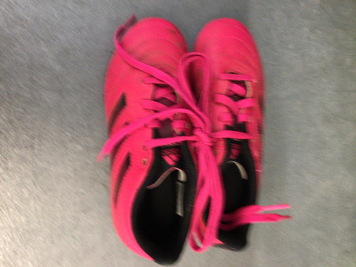 Vist Large View of Product Image Which is Used Adidas Soccer Cleats Pink Youth 13.0