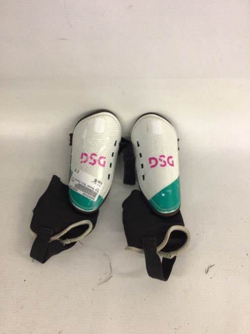 Vist Large View of Product Image Which is Used Dsg Soccer Shin Guards Youth White MD