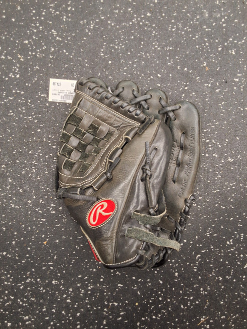 Vist Large View of Product Image Which is Used Rawlings GAMER G1150PT BB/SB Glove RH Throw Black 11 1/2"