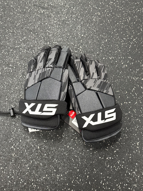 Vist Large View of Product Image Which is Used STX STALLION 75 NEW Lacrosse Gloves Mens Black LG