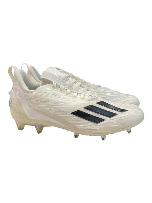Vist Large View of Product Image Which is Used Adidas ADIZERO SZ 8 Adult FB Cleats White Senior 8