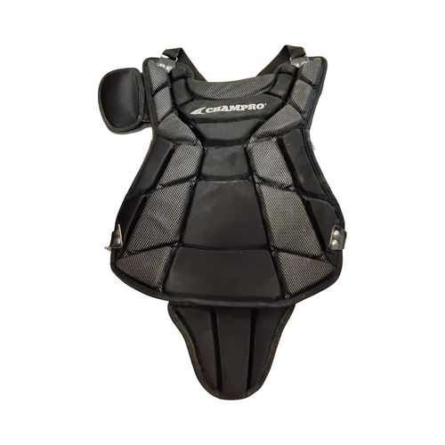 Vist Large View of Product Image Which is Used Champro CP035 Catchers Chest Protector Black Youth