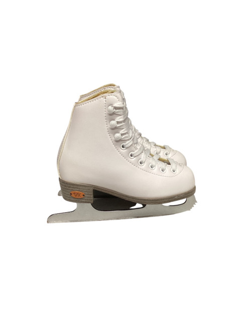 Vist Large View of Product Image Which is Used Riedell 10W Girls Figure Skate White Youth 11.0