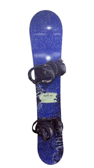 Vist Large View of Product Image Which is Used Burton BLUNT Mens Board/Bindings Black And Royal Blue 158 cm
