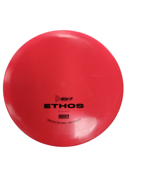 Vist Large View of Product Image Which is Used EV-7 ETHOS OG PREMIUM Disc Golf Mid Range Red
