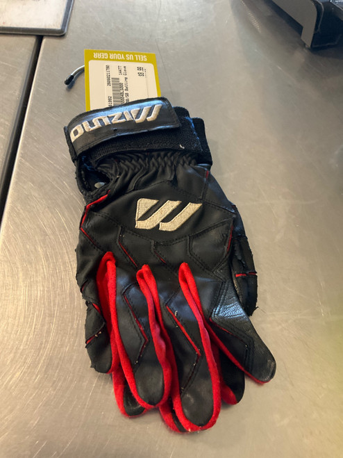 Vist Large View of Product Image Which is Used Mizuno BB/SB Batting Gloves Black MD