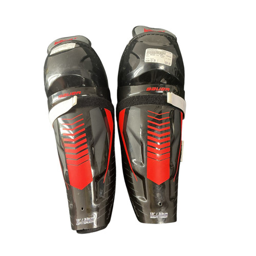 Vist Large View of Product Image Which is Used Bauer LIL SPORT Senior Shin Guards Black 13"