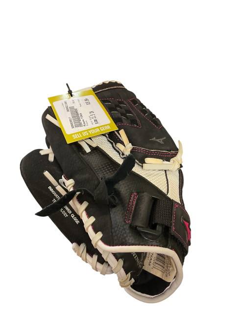Vist Large View of Product Image Which is Used Mizuno FINCH LH Throw Fastpitch Gloves Black 11 1/2"