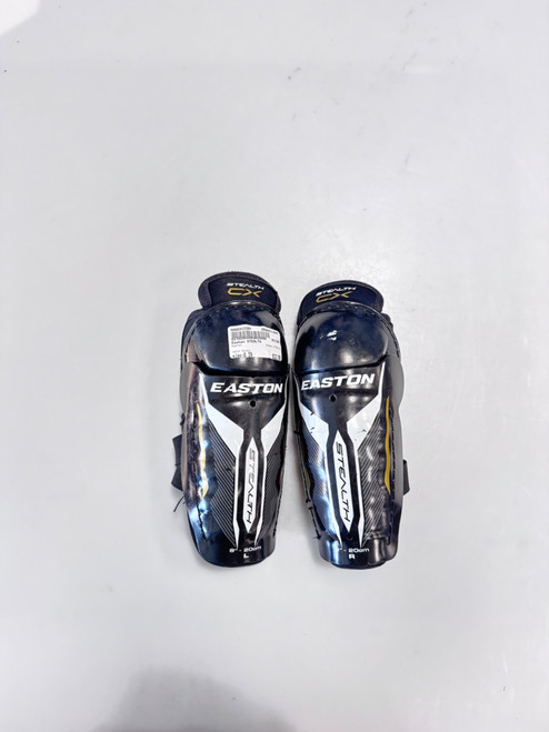 Vist Large View of Product Image Which is Used Easton STEALTH Youth Shin Guards Black 8"