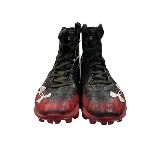 Vist Large View of Product Image Which is Used Under Armour Jr FB Cleats Red Junior 03.5