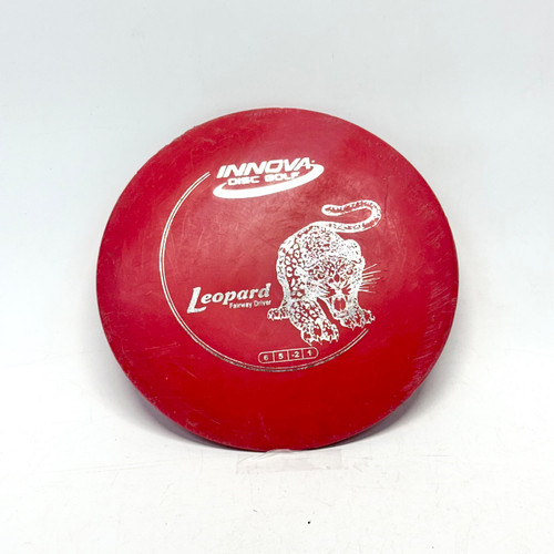 Vist Large View of Product Image Which is Used Innova DX LEOPARD Disc Golf Driver Red 150g